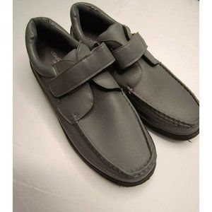 Comfort Lites Mens Gray Loafer Shoes Size 11D Slip On With Hook & Loop Strap